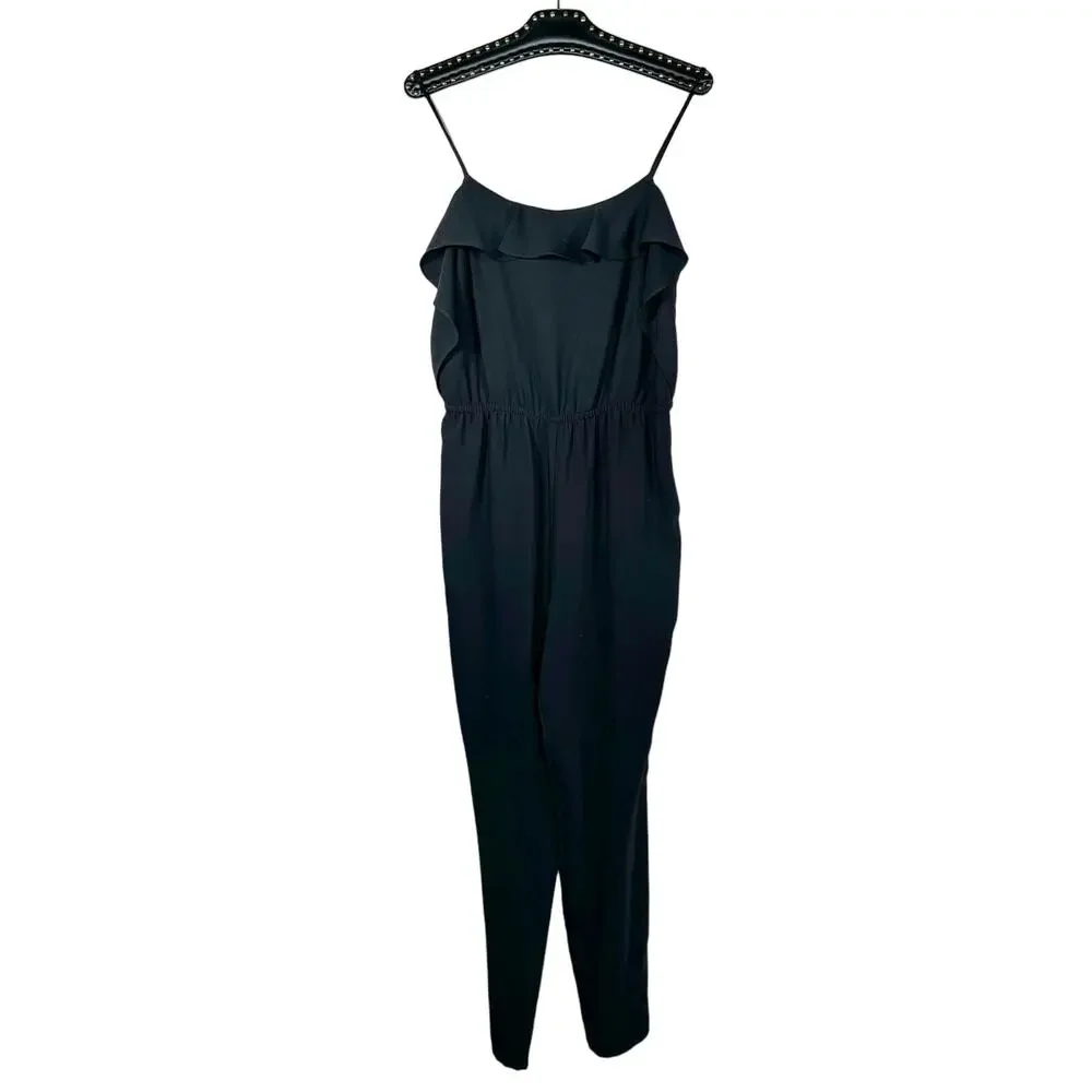 Topshop Black Sleeveless Ruffle Playsuit Jumpsuit 8